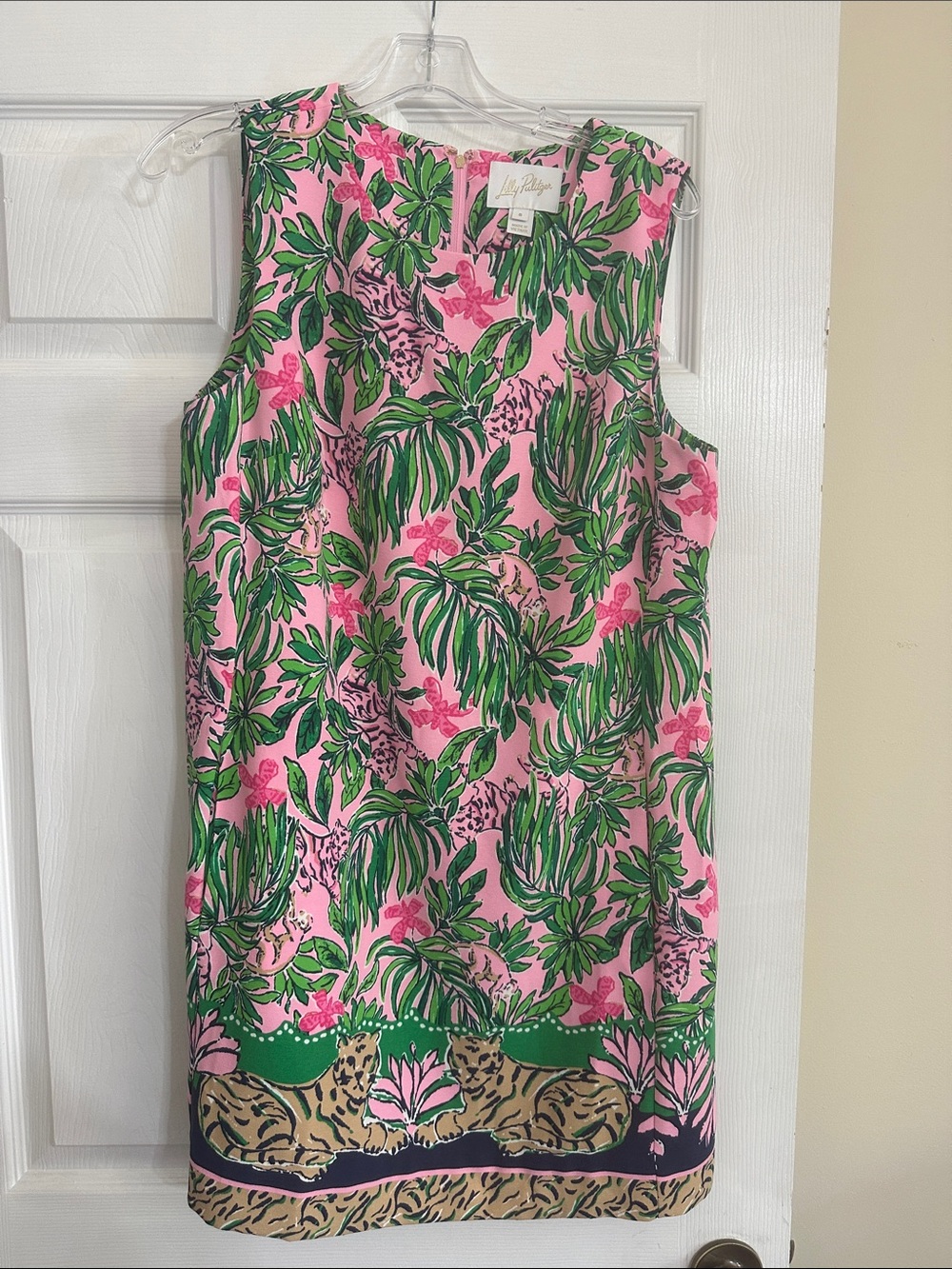 Lilly Pulitzer Pink & Green Jungle-Print Sleeveless Shift Dress